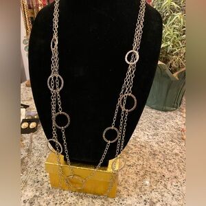 Chicos silver tone multi-strand necklace